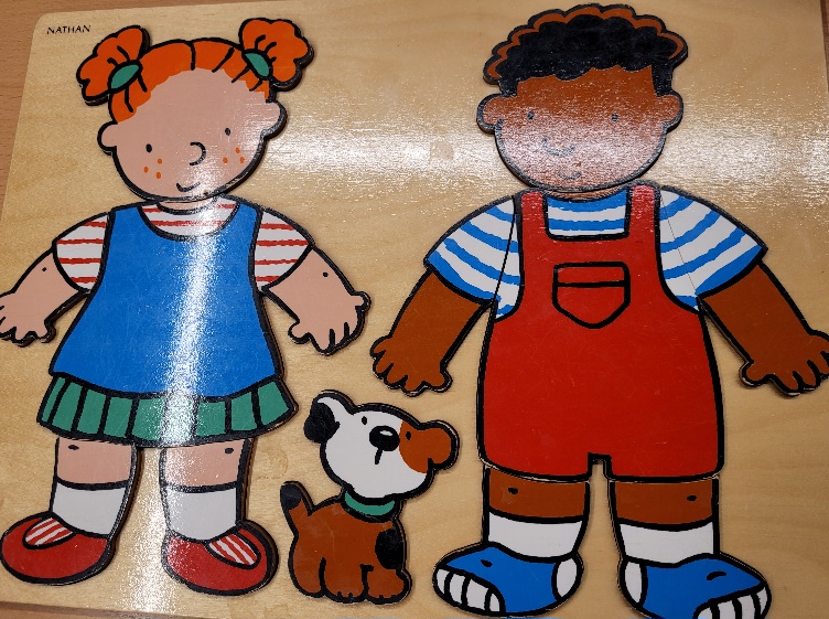 PUZZLE GEANT BOIS FILLE GARCON